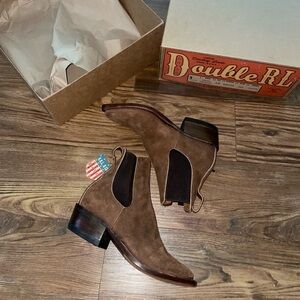 RRL Gold Plainview Roughout Suede Chelsea Boots